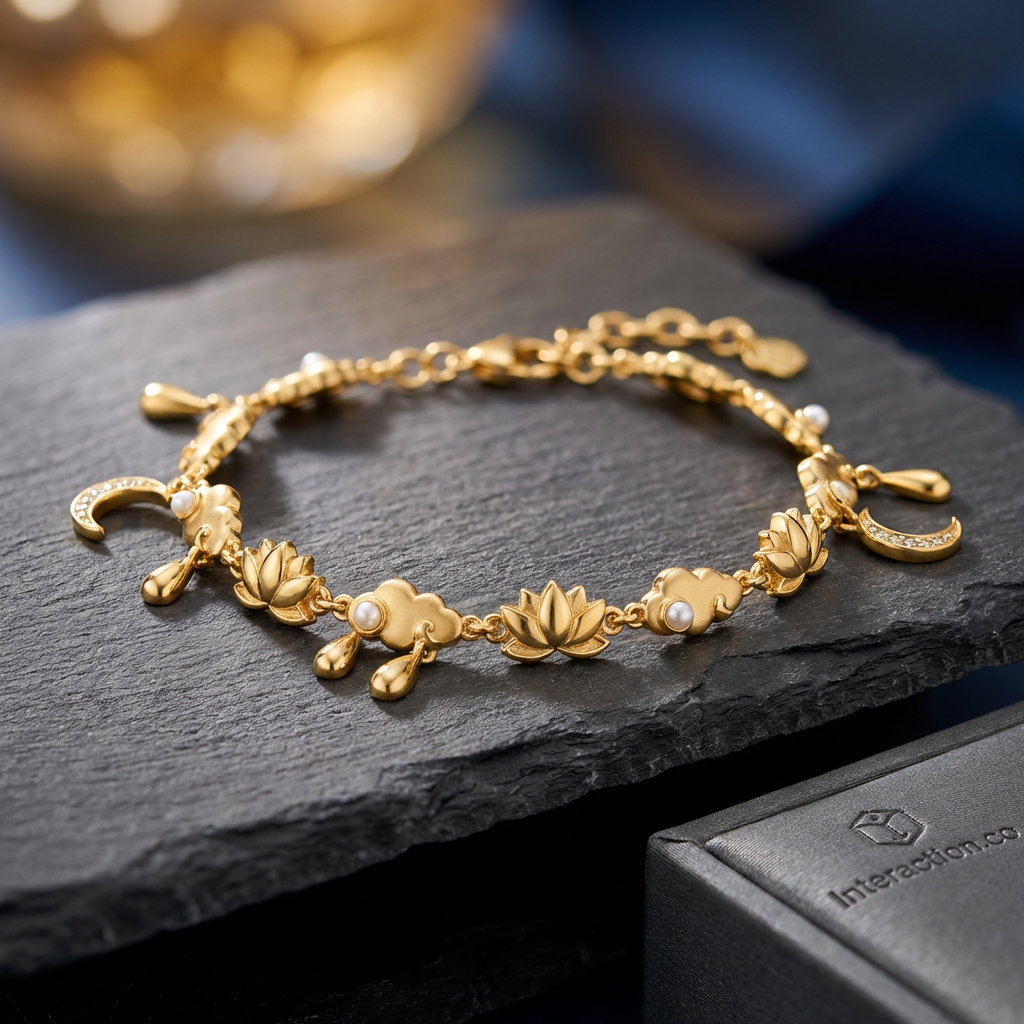 Gilded Monsoon Charm Bracelet